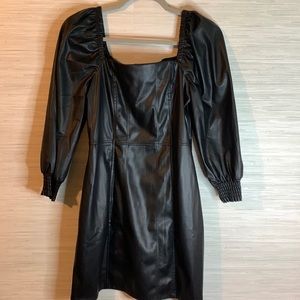 NWT 7 For All Mankind Faux Leather Dress